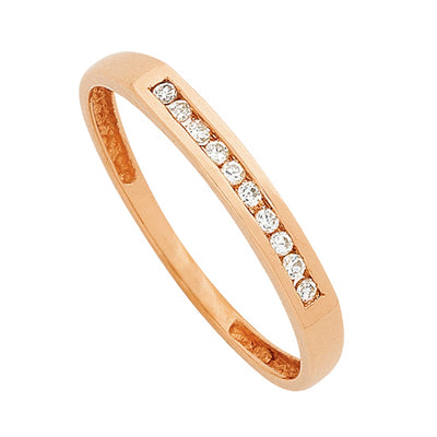9k rose gold diamond ring
