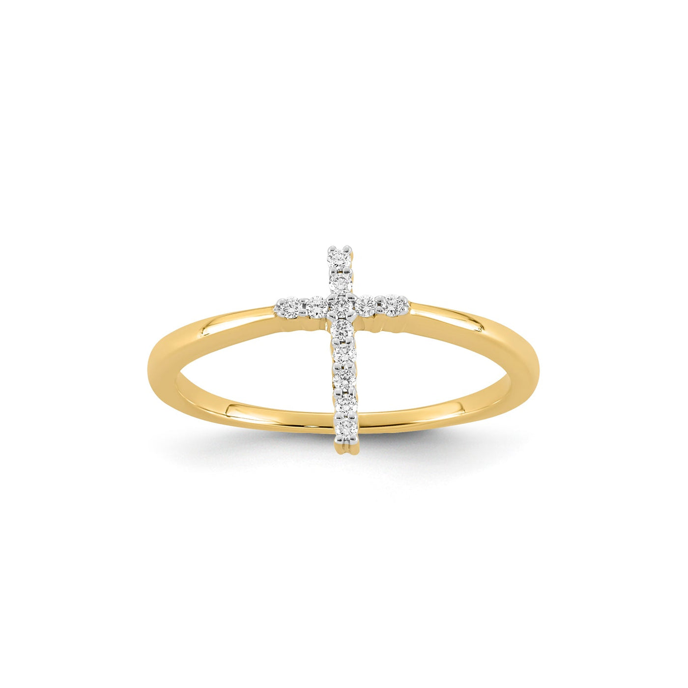 0.08ct Lab Grown Diamond Ring in 9K Yellow Gold