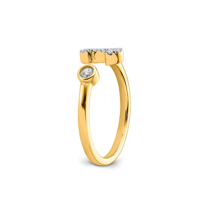 0.15ct Lab Grown Diamond Ring in 9K Yellow Gold