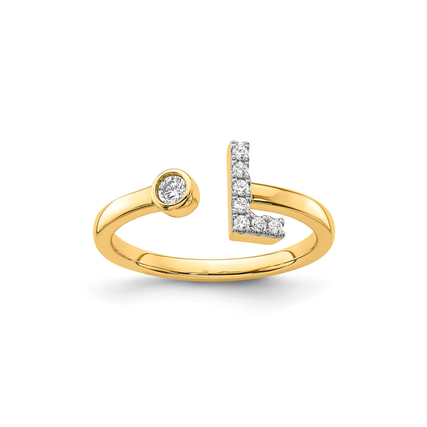 0.13ct Lab Grown Diamond Ring in 9K Yellow Gold