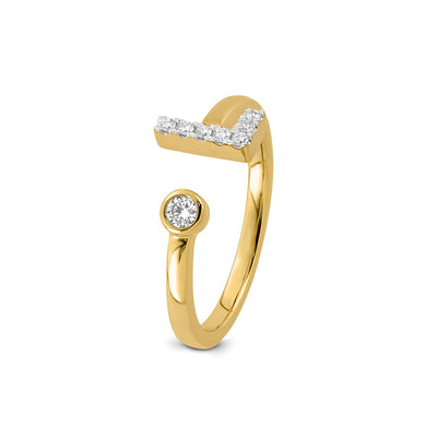 0.13ct Lab Grown Diamond Ring in 9K Yellow Gold