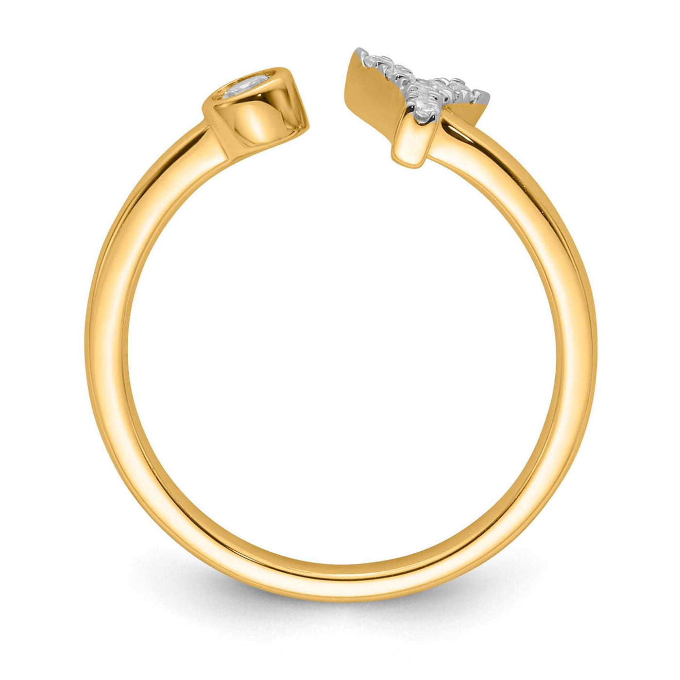 0.13ct Lab Grown Diamond Ring in 9K Yellow Gold