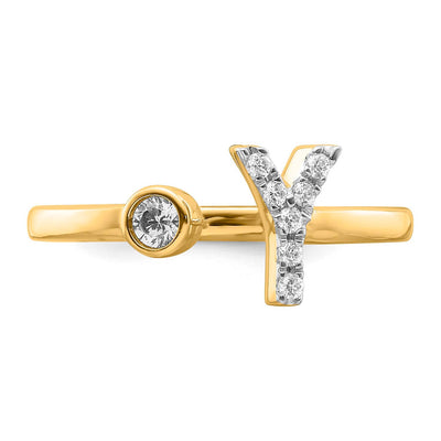 0.13ct Lab Grown Diamond Ring in 9K Yellow Gold