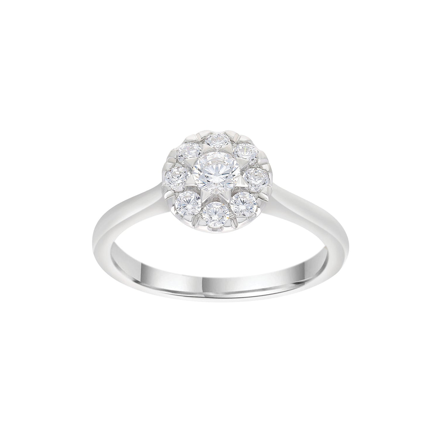 0.5ct Lab Grown Diamond Ring in 9K White Gold