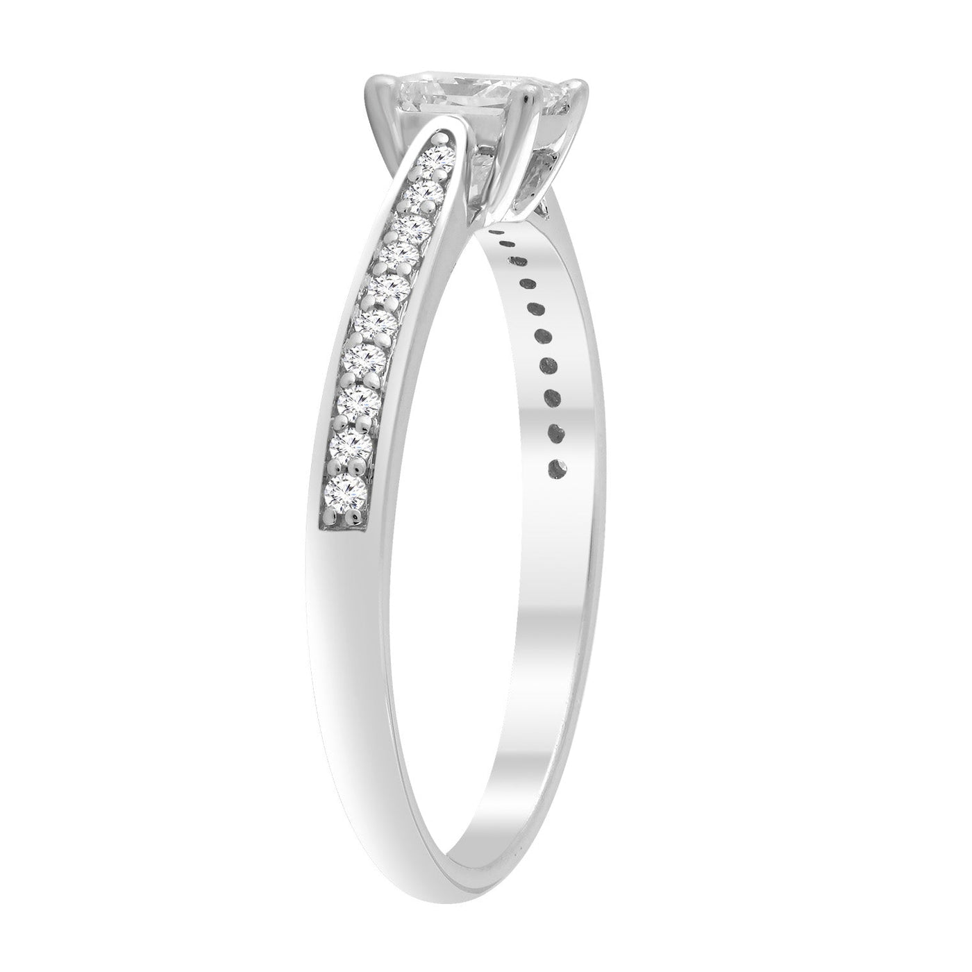 Diamond Ring with 0.63ct Diamonds in 9K White Gold