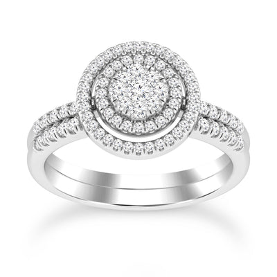 Diamond Ring with 0.50ct Diamonds in 9K White Gold